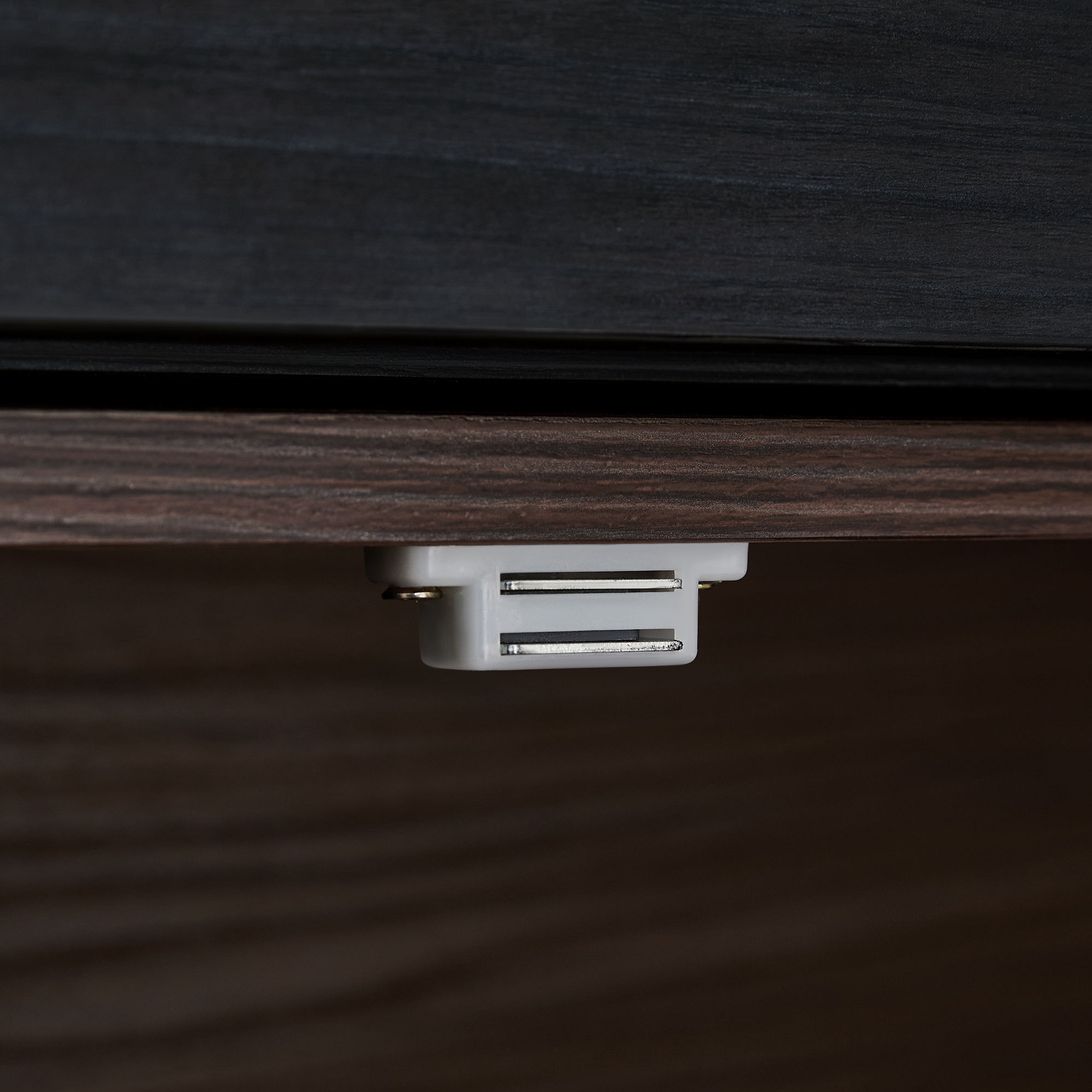 Modern Extendable & Rotating Cabinet With Drawer And Flip Doors For Versatile Storage - Black / Dark Walnut