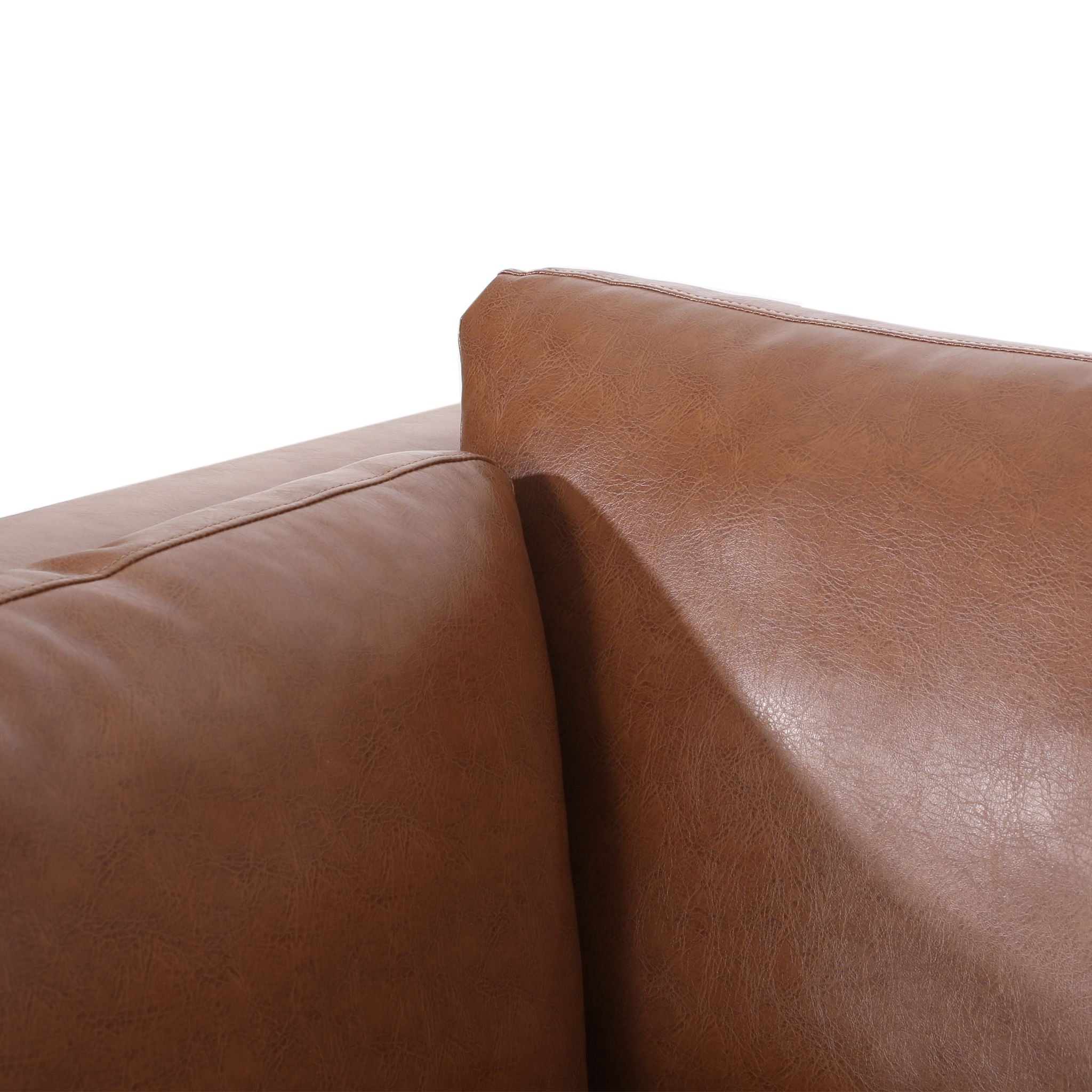 Contemporary 3 Seater Sofa Upholstery - Light Brown