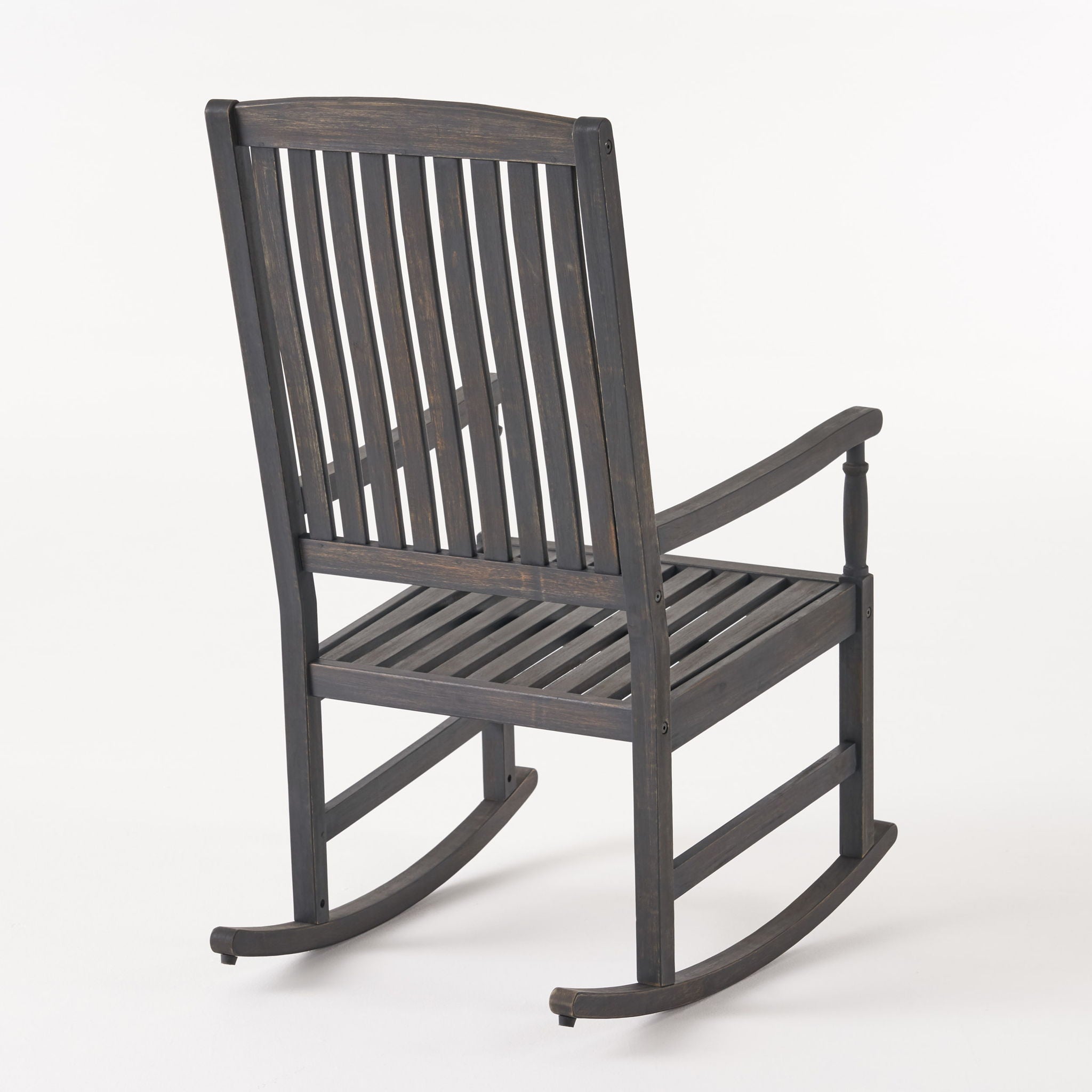 Muse - Outdoor Acacia Rocking Chair With Slat Design - Teak