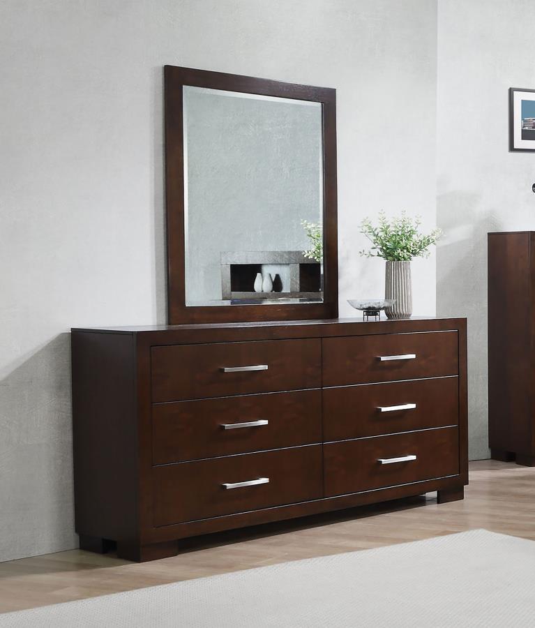 Coaster Fine Furniture Jessica - 6-Drawer Dresser With Mirror | Meri Furniture