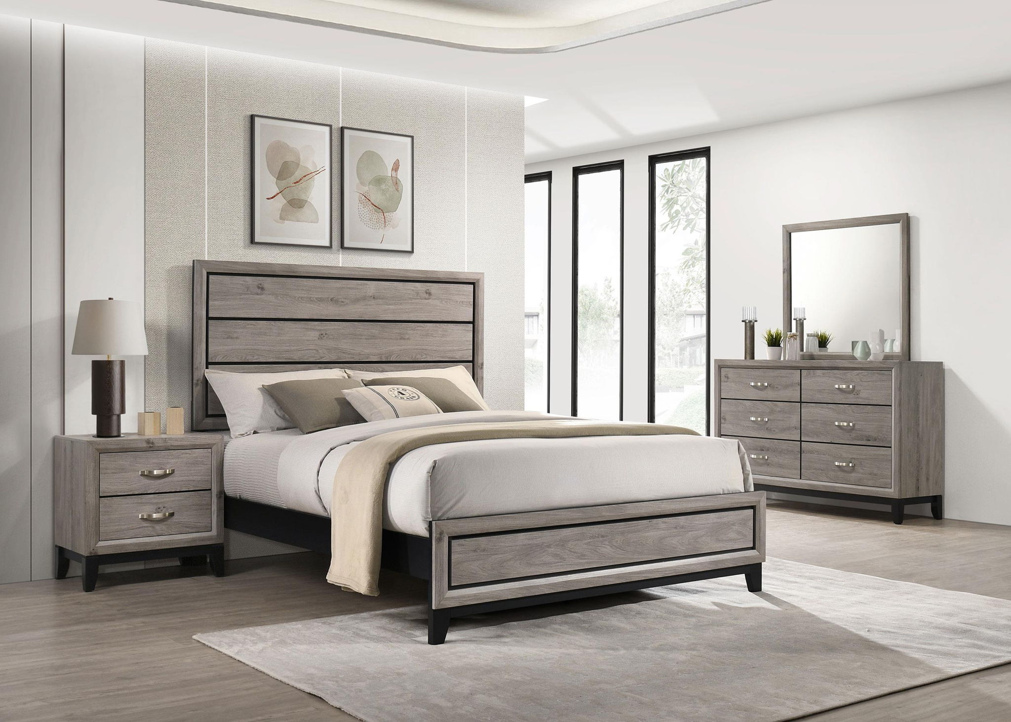Watson Four-piece Full Bedroom Set Light Taupe
