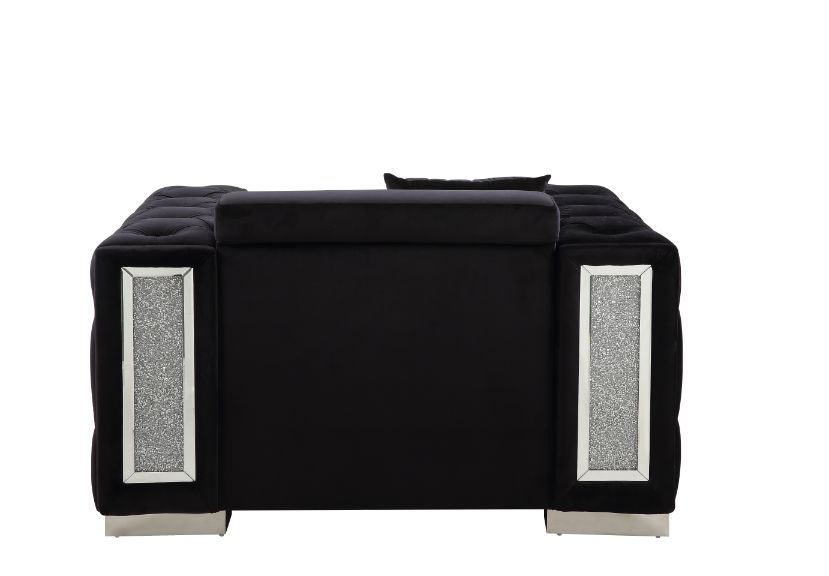 ACME Trislar - Chair - Black Velvet - 33" | Meri Furniture