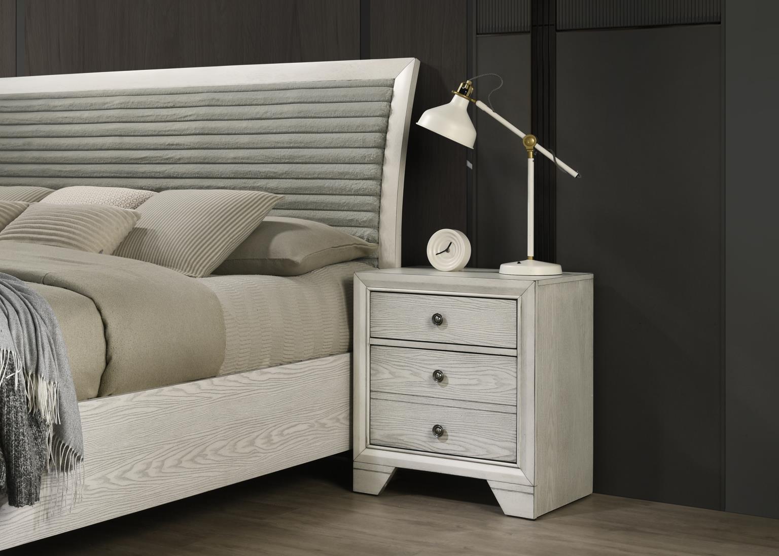 B320 - Oak Night Stand - Antique White