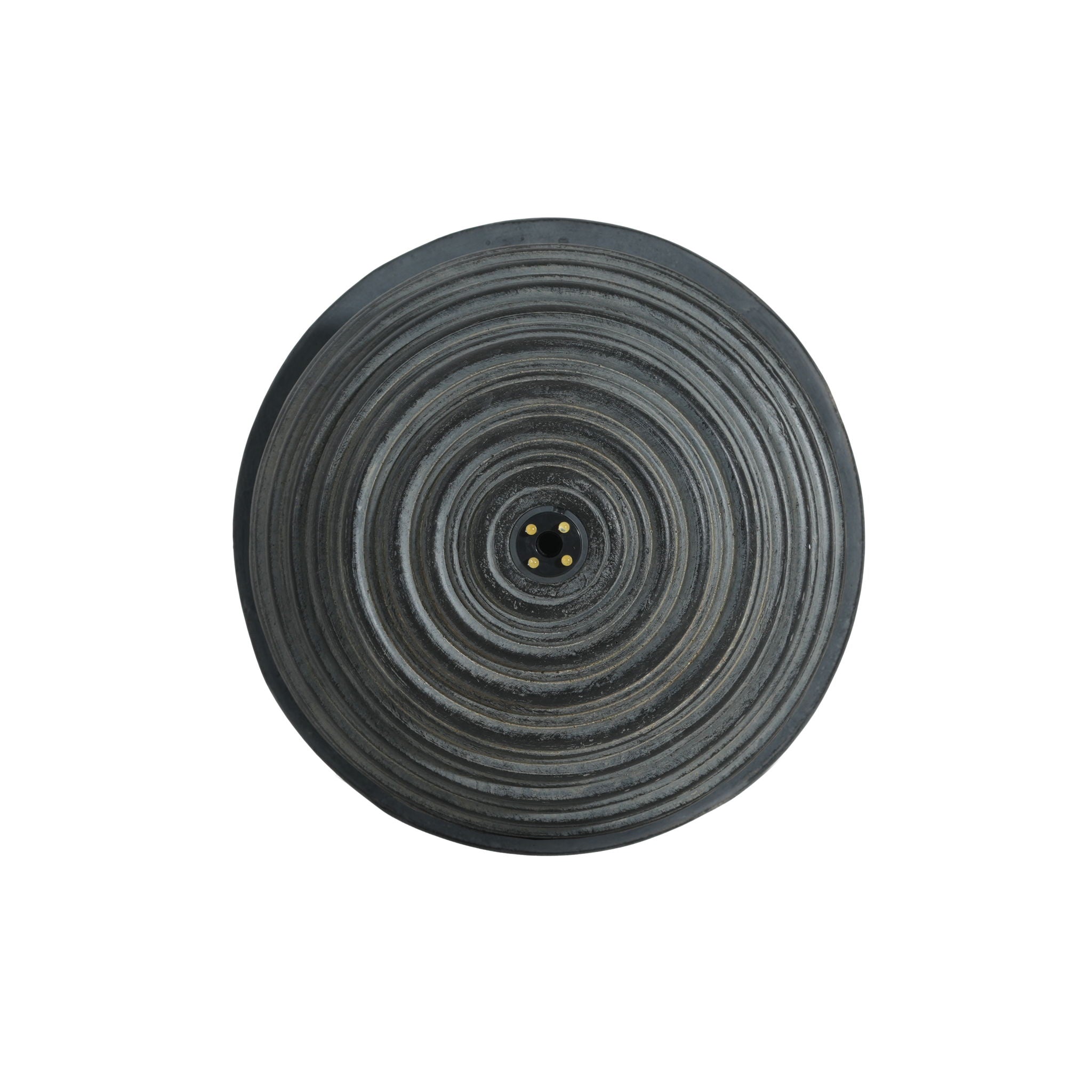 31.5" Tall Striped Column Fountain With LED Light Design For Outdoor Spaces - Gray