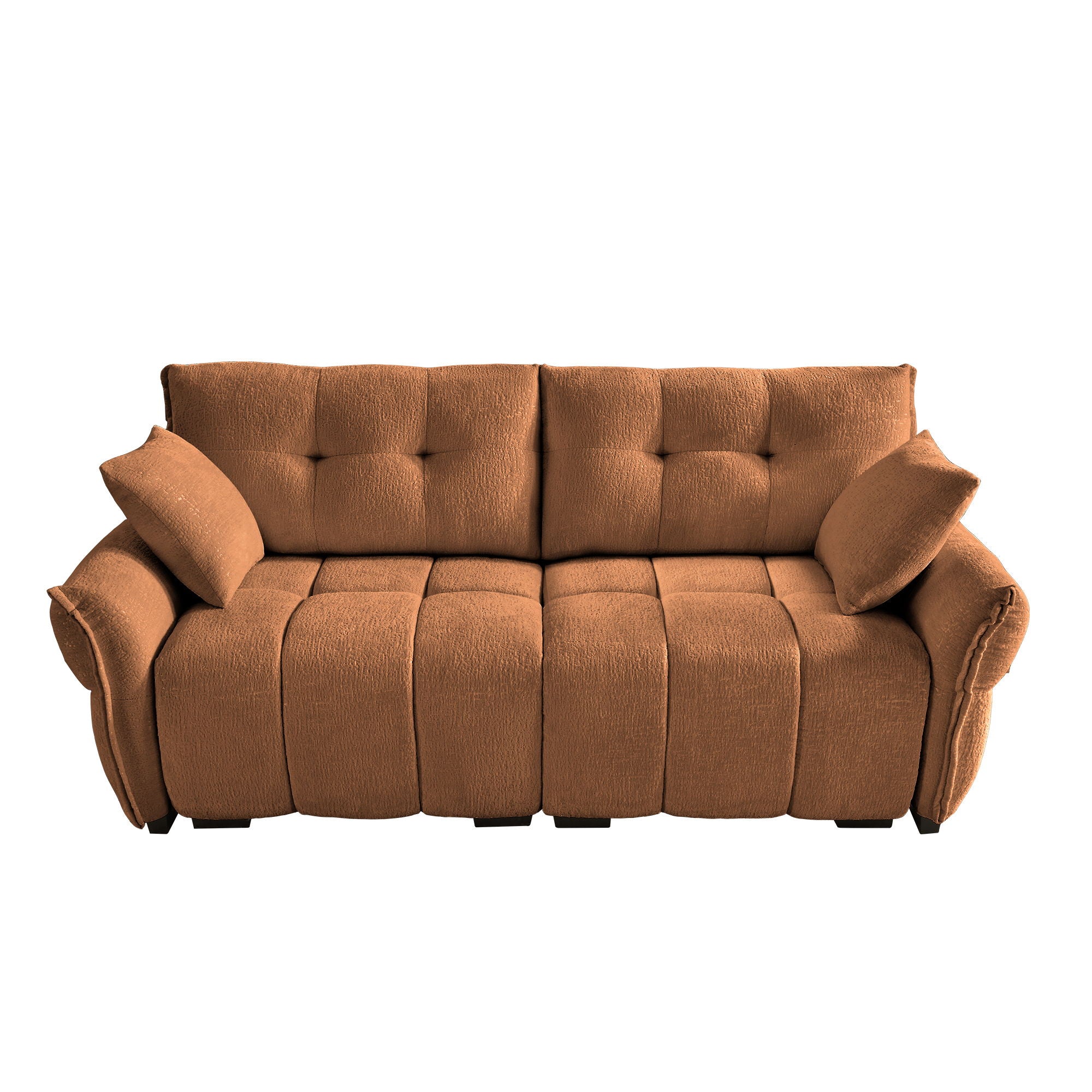 Modern Sofa & Pillows, Textured Cover, High Rebound Cushions