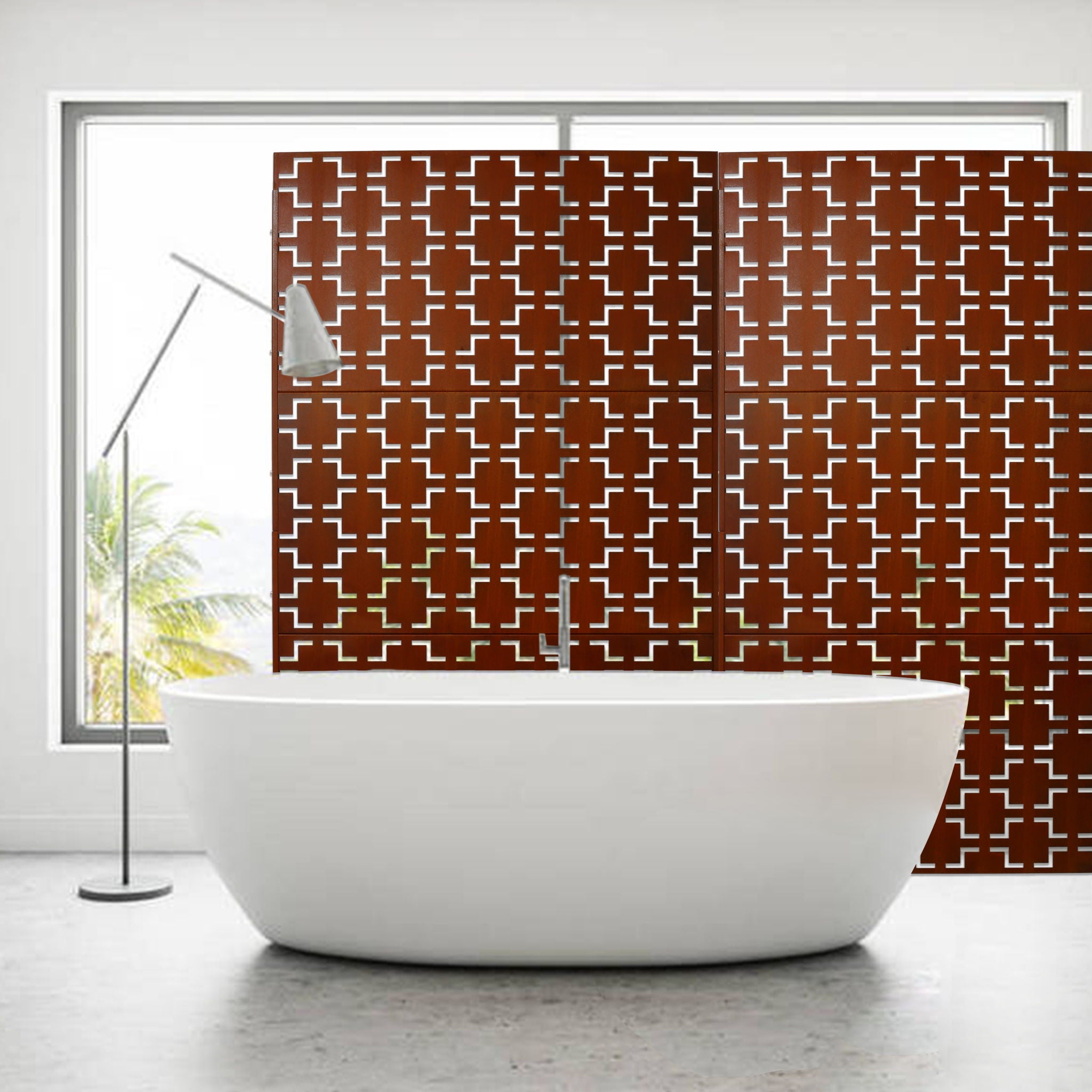 Outdoor & Indoor Metal Privacy Freestanding Decorative Screen