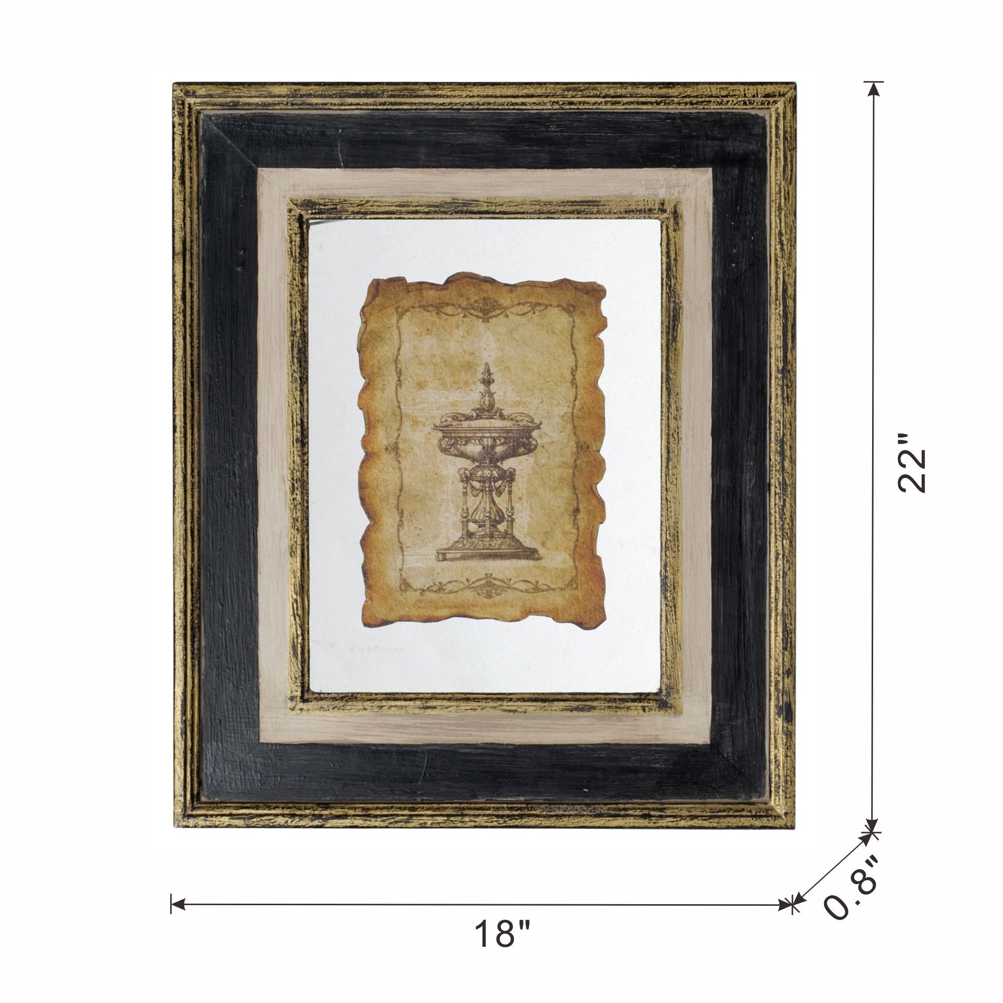 Lucian - Framed Antiqued Sculpture Print