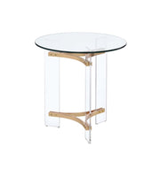 ACME Sosi - End Table - Gold Finish | Meri Furniture