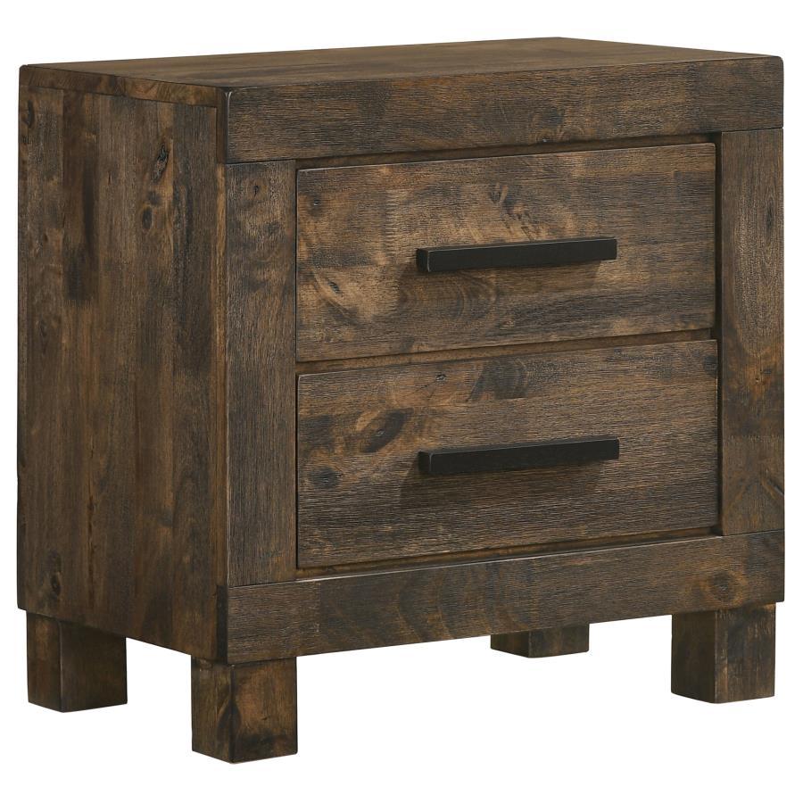 Coaster Fine Furniture Woodmont - 2-Drawer Nightstand - Rustic Golden Brown | Meri Furniture