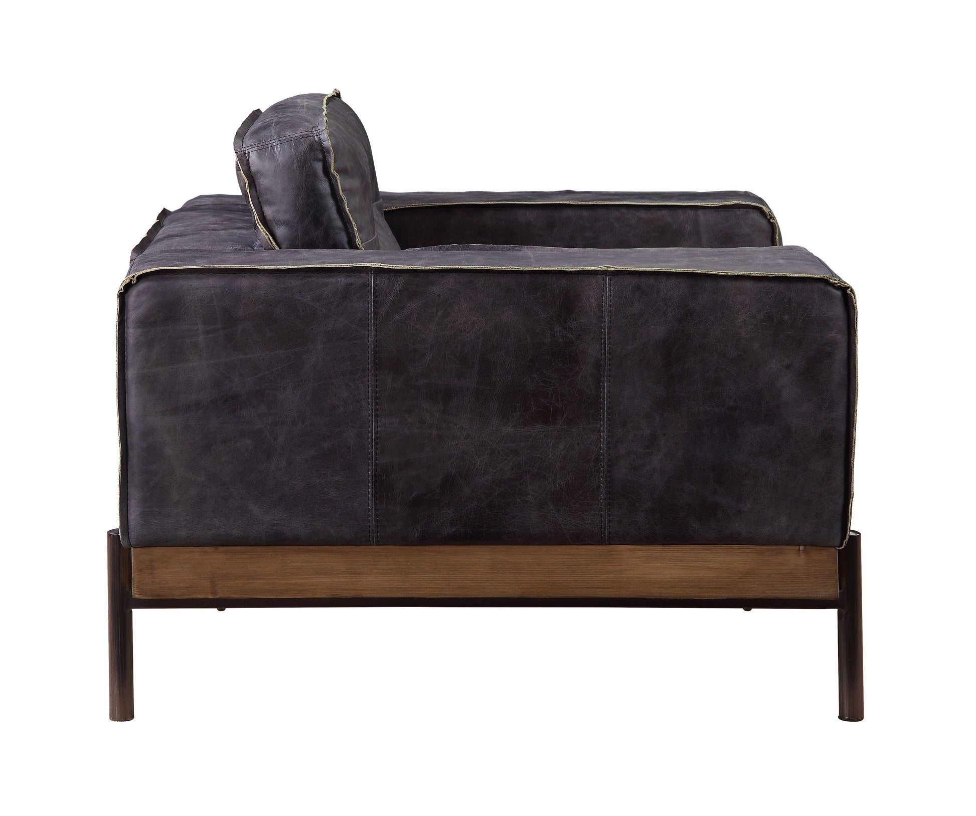 ACME Silchester - Sofa - Antique Ebony Top Grain Leather | Meri Furniture
