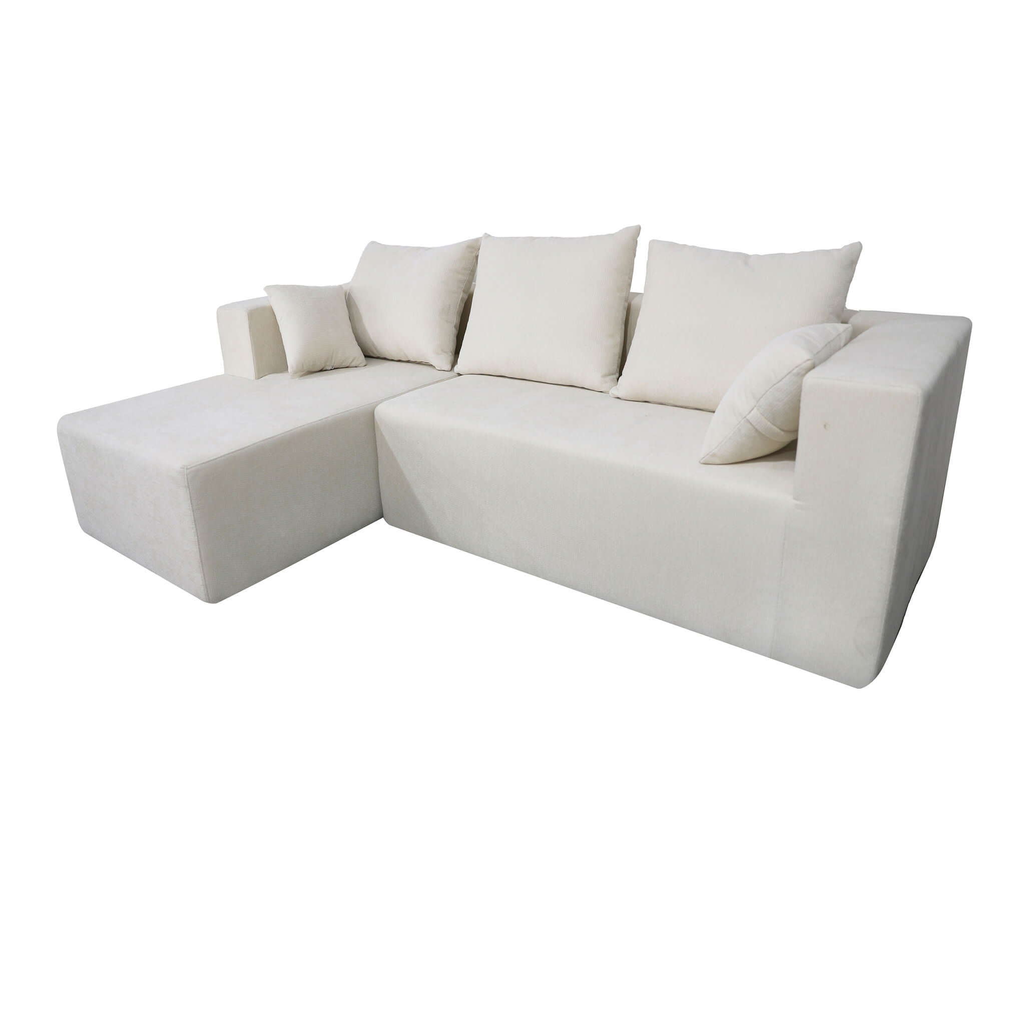 Modular Corner Sofa With Soft Linen Fabric