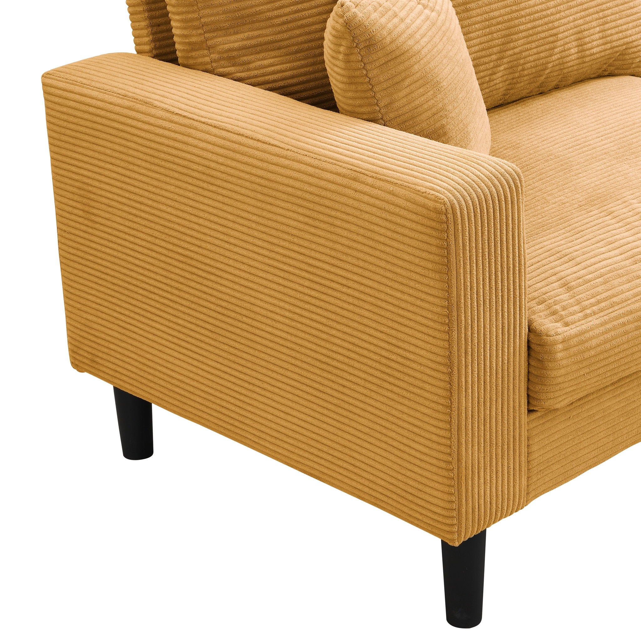 Modern Upholstered 3 Seat Sofa, High Resilience