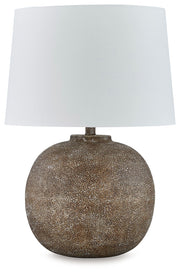 Neavesboro - Metal Table Lamp - Antique Brown / White