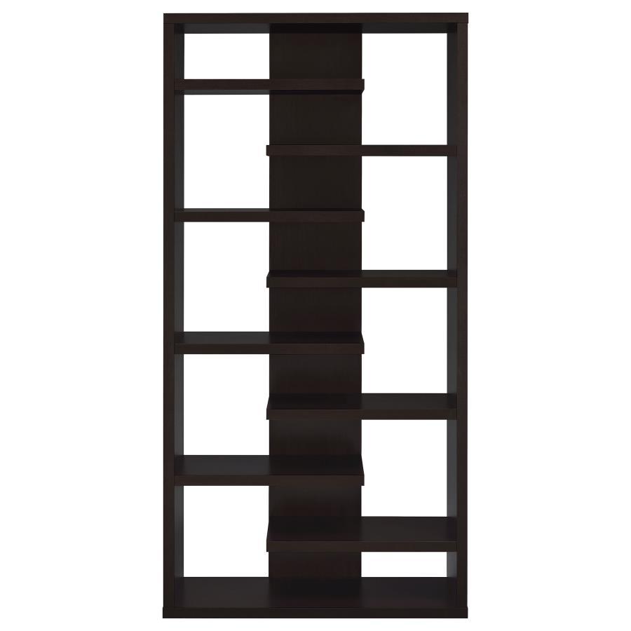 Coaster Fine Furniture Altmark - 8-Shelf Open Bookcase - Cappuccino | Meri Furniture