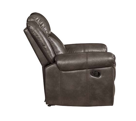 ACME Lydia - Glider Recliner - Brown Leather Aire | Meri Furniture