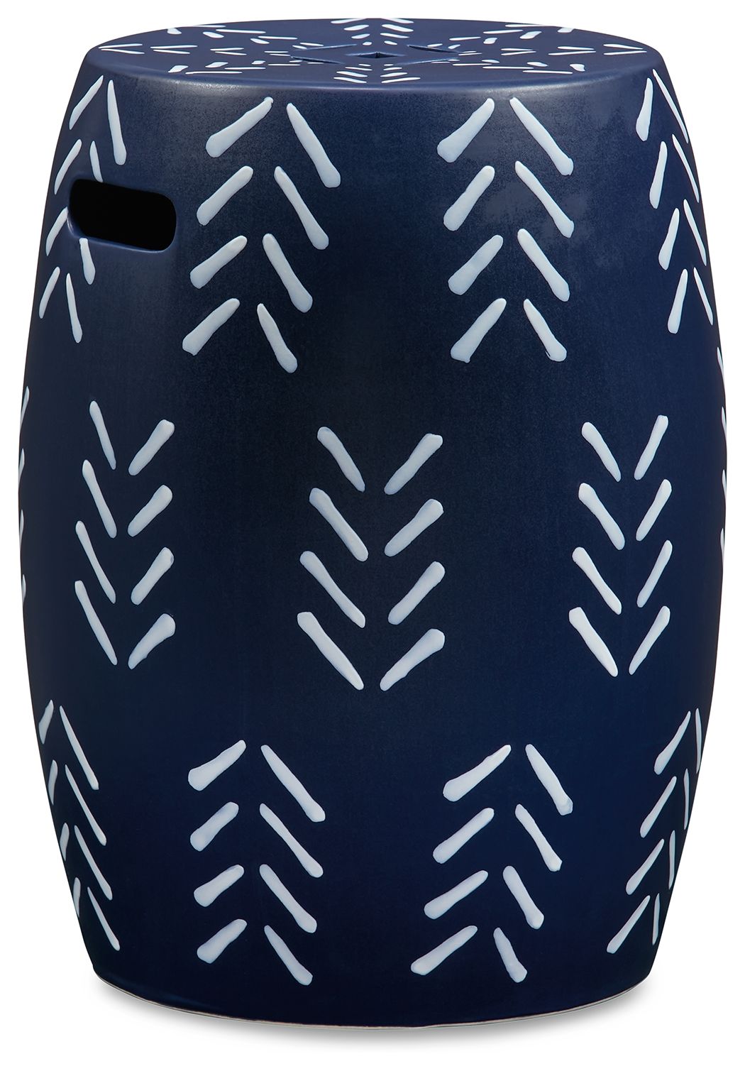 Signature Design by Ashley® Genemore - Navy / White - Stool | Meri Furniture