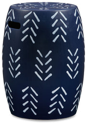 Signature Design by Ashley® Genemore - Navy / White - Stool | Meri Furniture