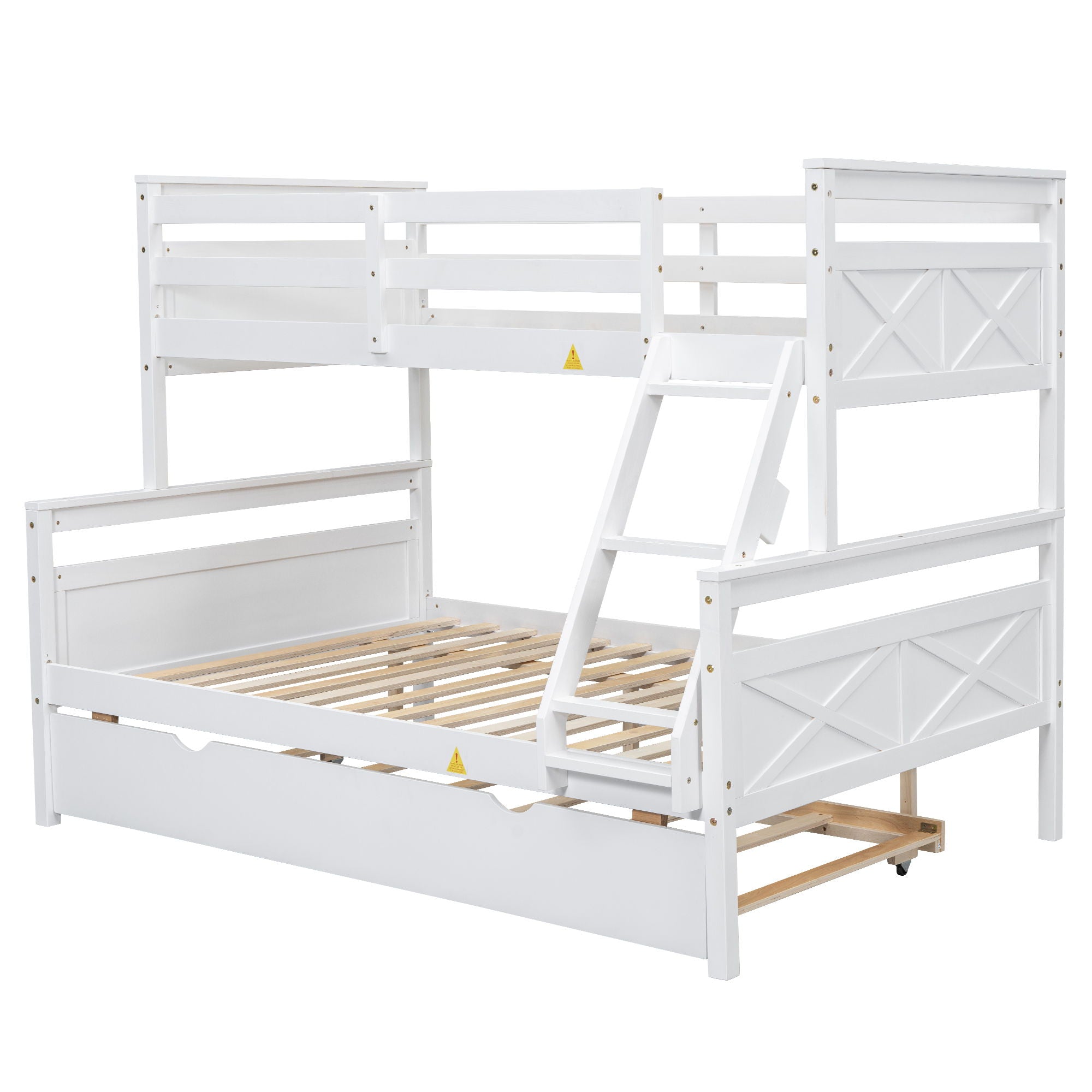 Bunk Bed With Ladder And Safety Guardrail