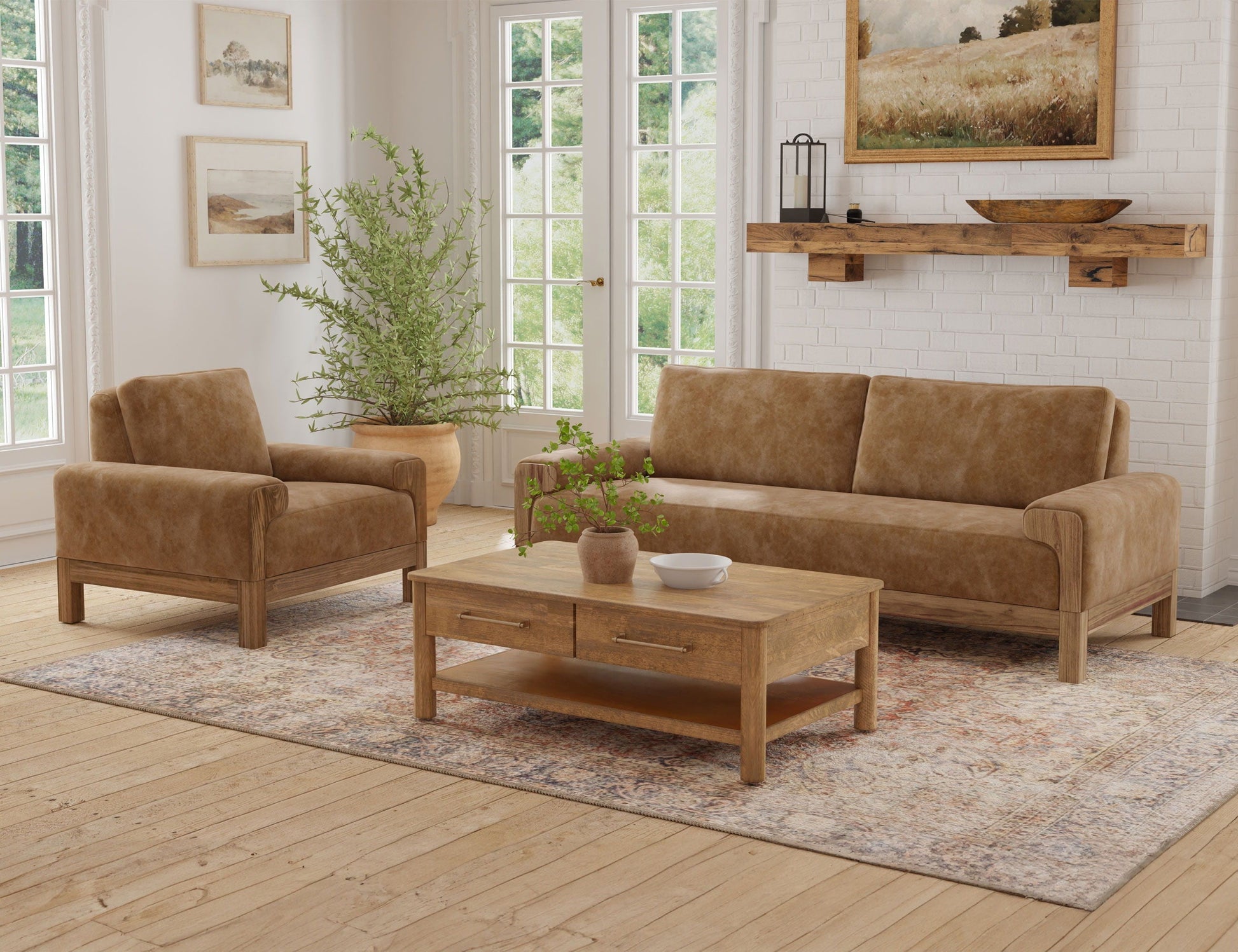 International Furniture Direct Sedona - Armchair - Dark Brown | Meri Furniture