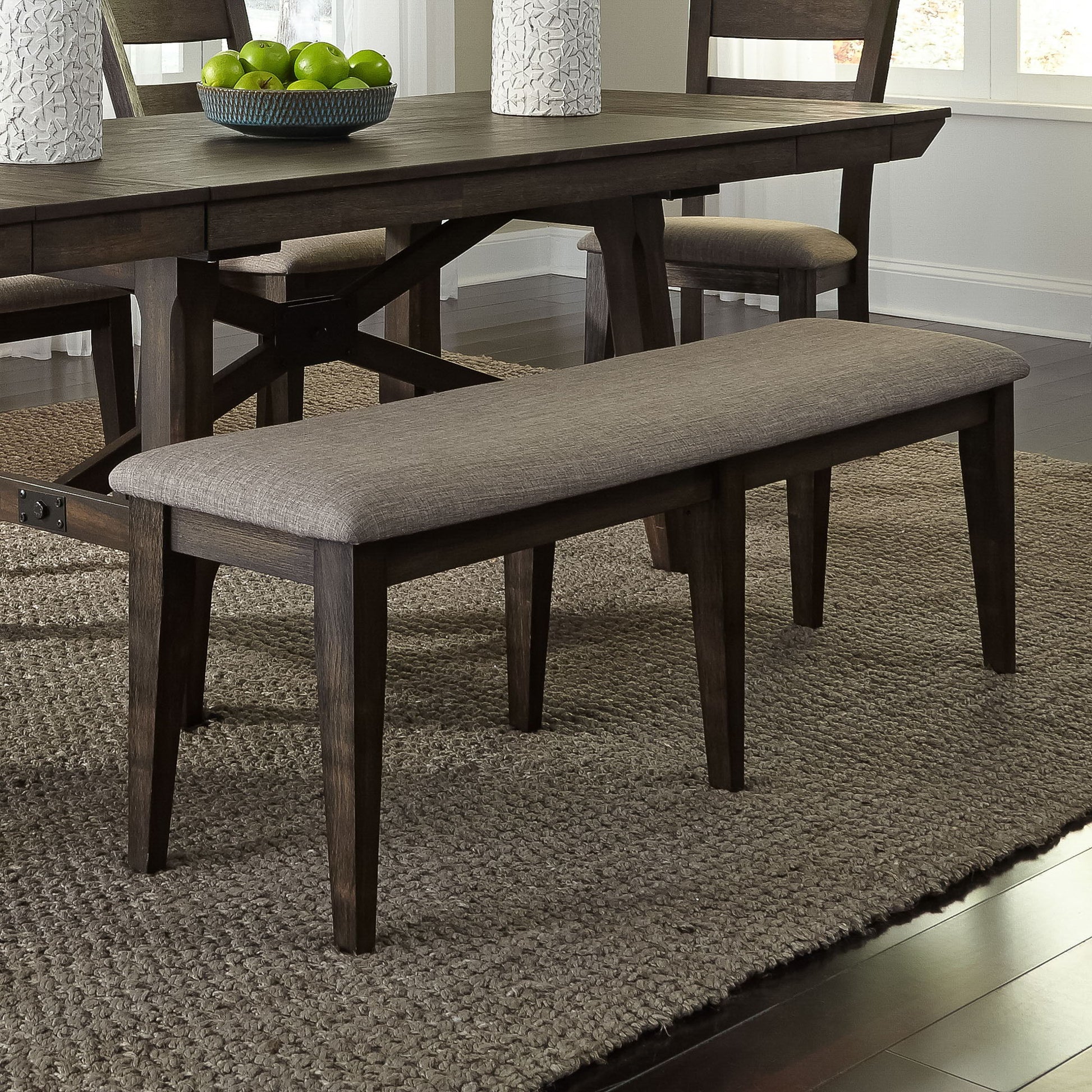 Liberty Furniture Double Bridge - Dining Bench - Dark Brown | Meri Furniture