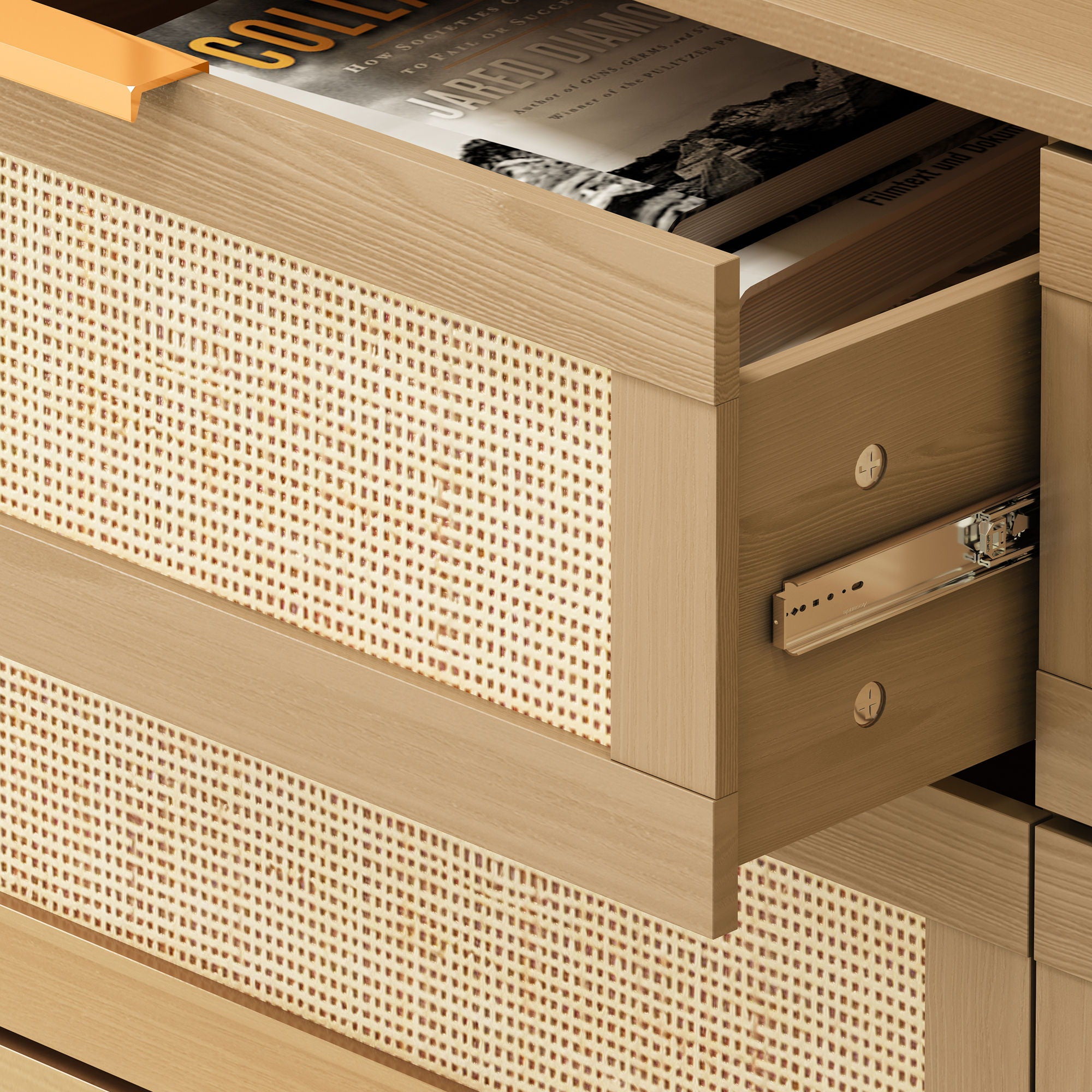 6 Drawer Storage Modern Cabinet For Bedroom