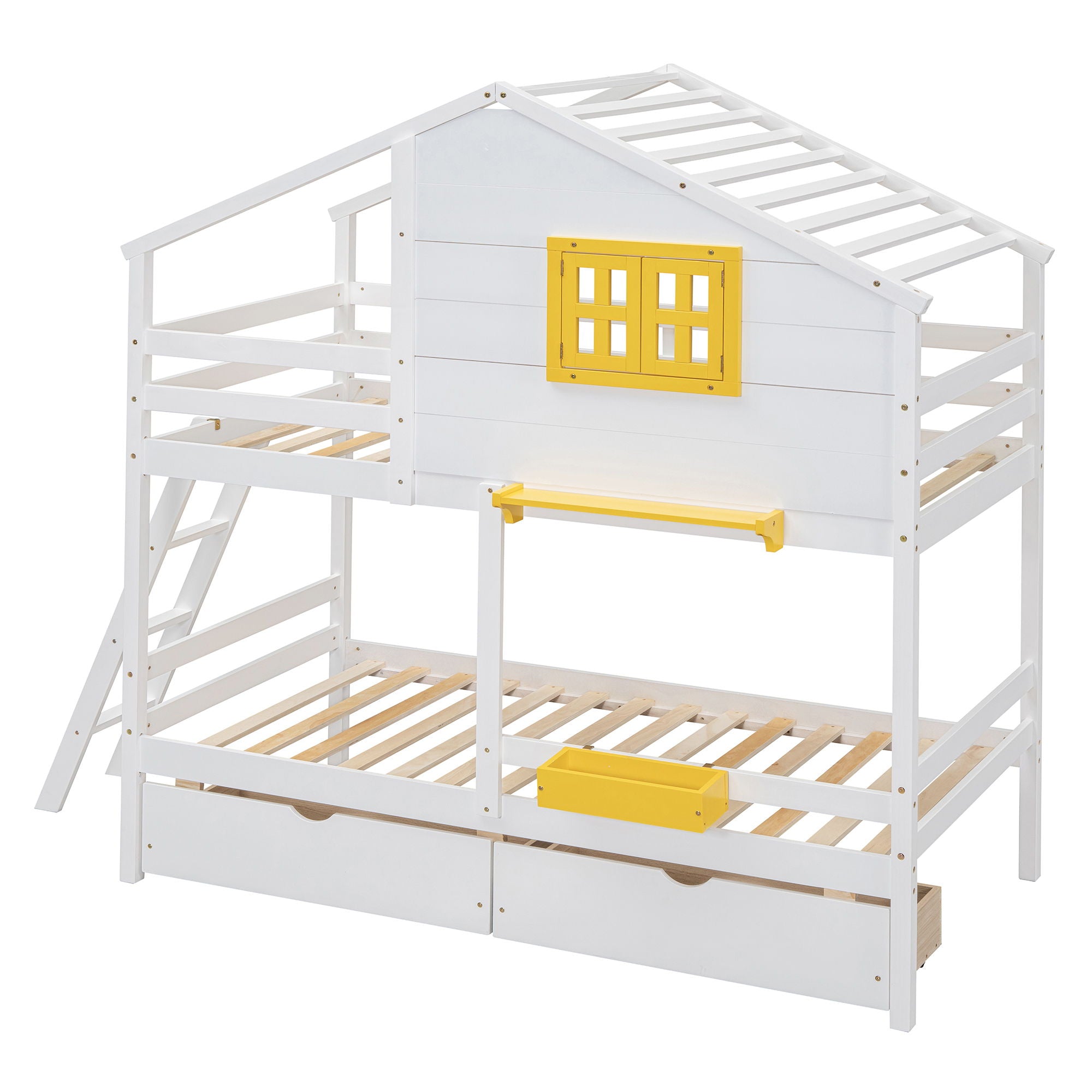 Bunk Bed With Playhouse Roof And Window