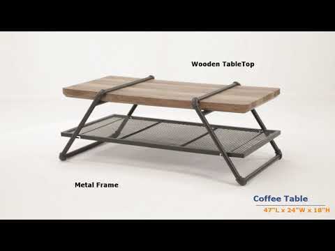 Brantley - Coffee Table - Oak & Sandy Gray