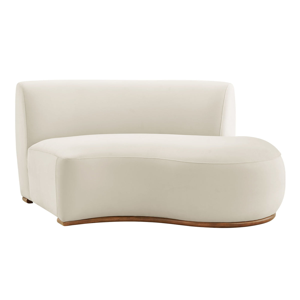 Rialta Curved Right-Arm Performance Velvet Sectional Loveseat by Modway