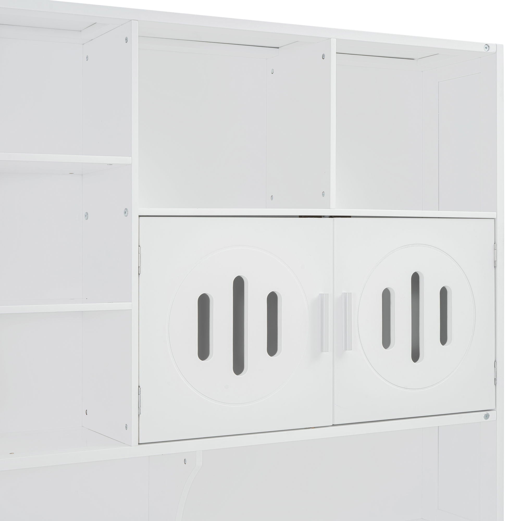 Daybed With All-In-One Cabinet And Shelf