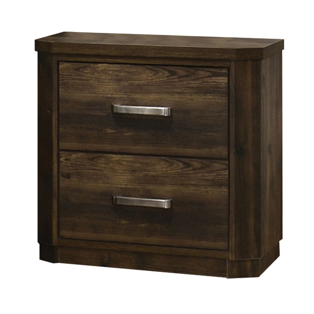 ACME Elettra - Nightstand - Rustic Walnut | Meri Furniture