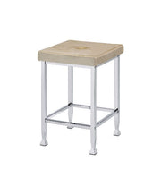 Raine - Counter Height Stool Set of 2) - Beige Velvet & Chrome
