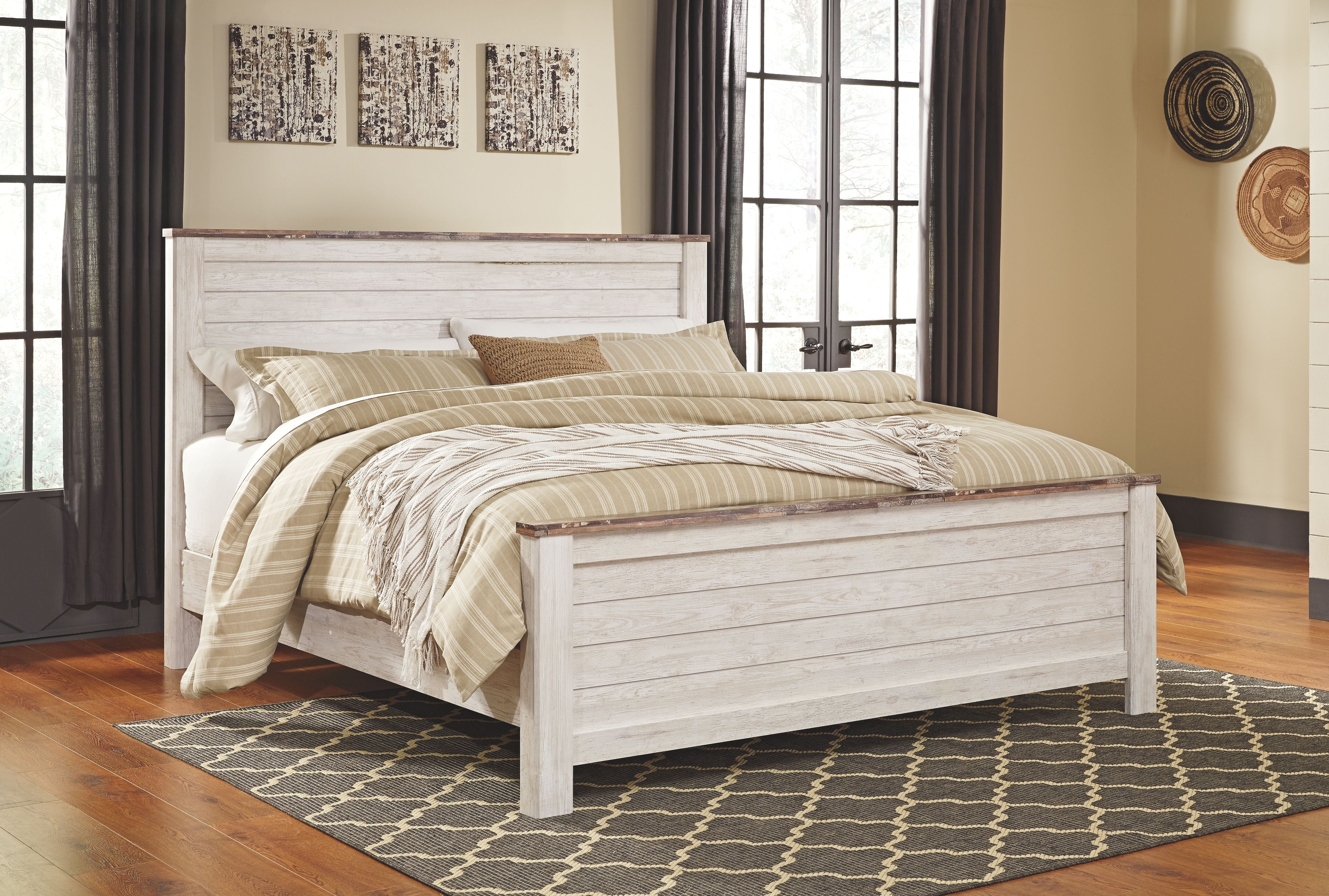 Signature Design by Ashley® Willowton - Panel Bed | Meri Furniture