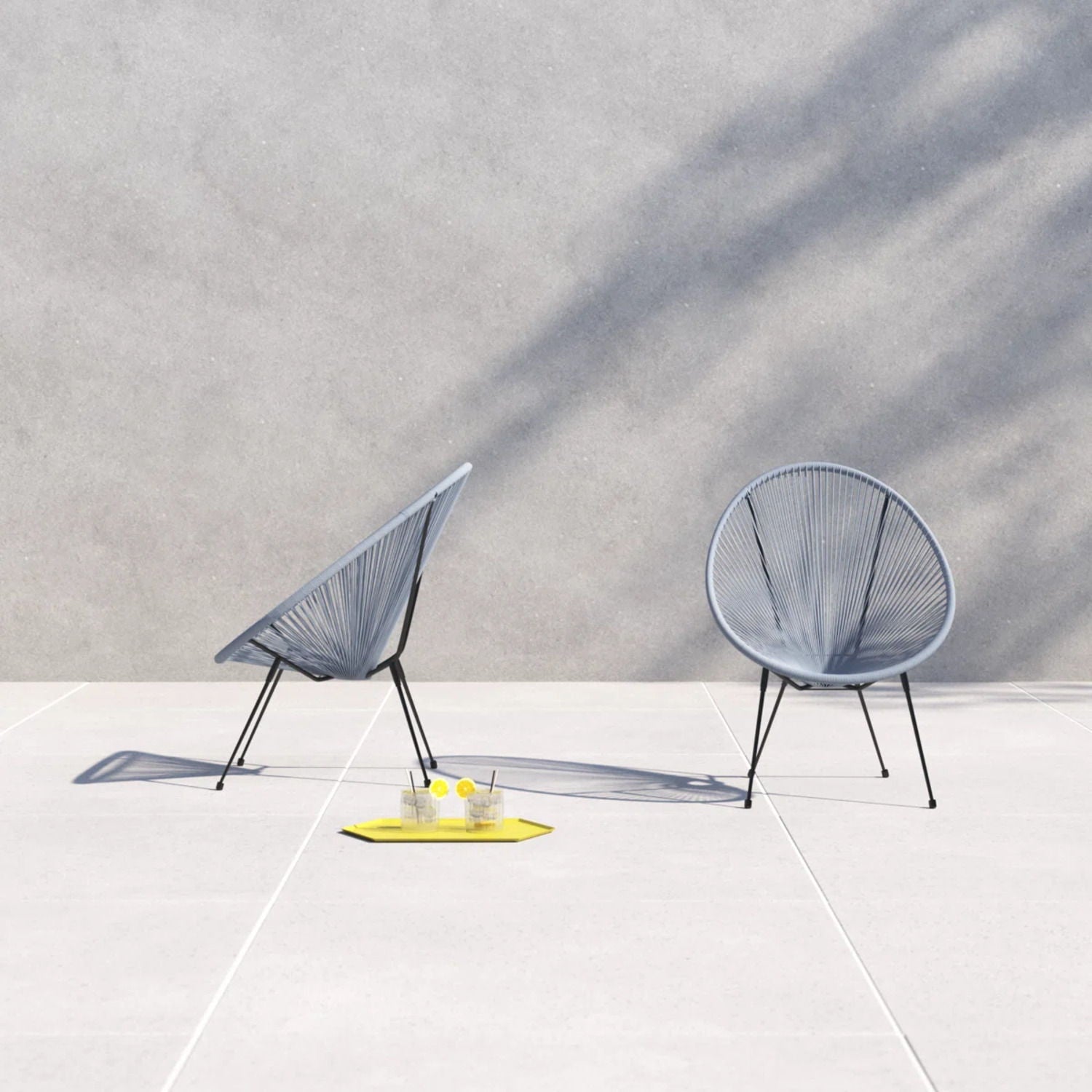 Modern Egg Shaped String Chairs (Set of 2)