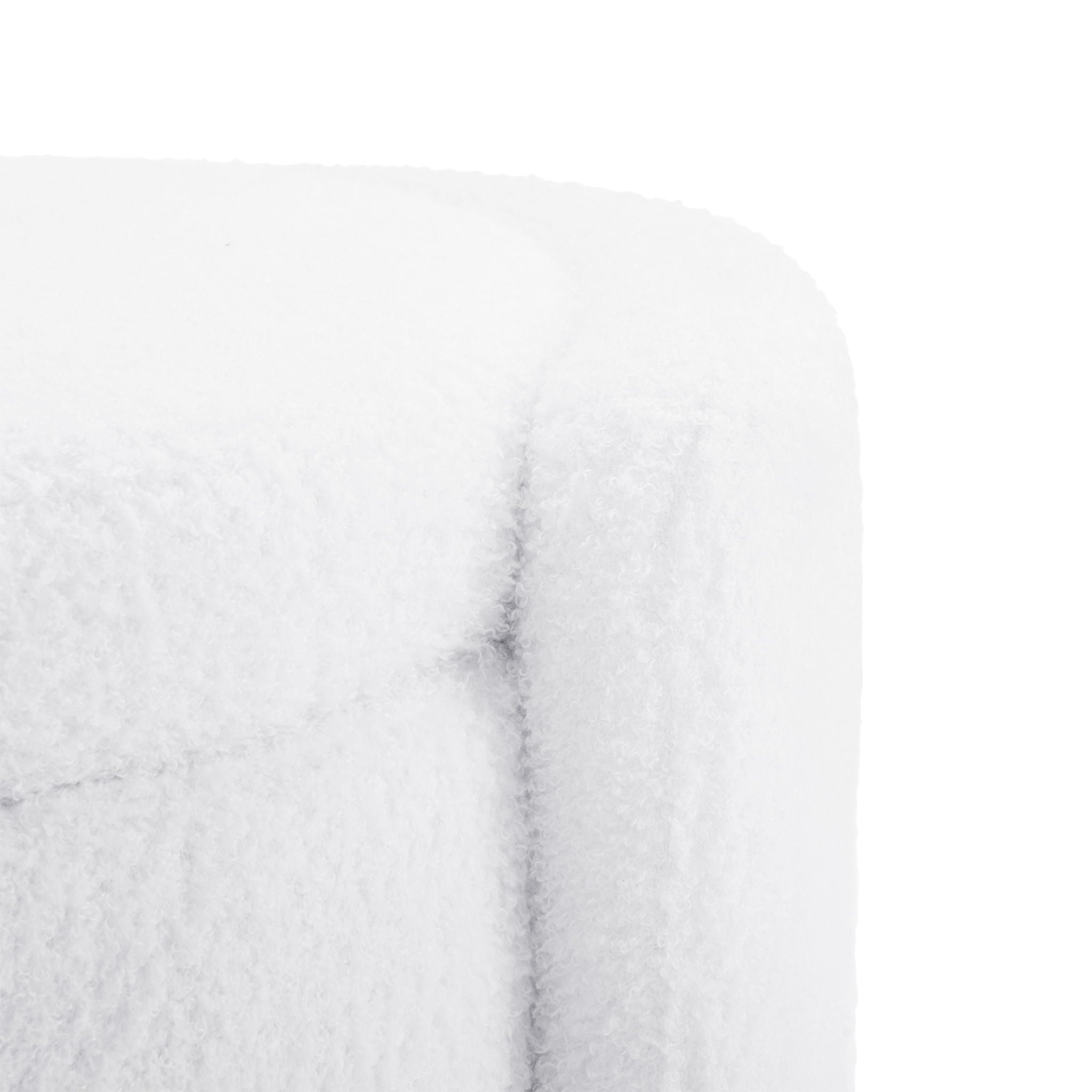 Cozy Boucle Storage Ottoman, Stylish Comfort With Hidden Storage