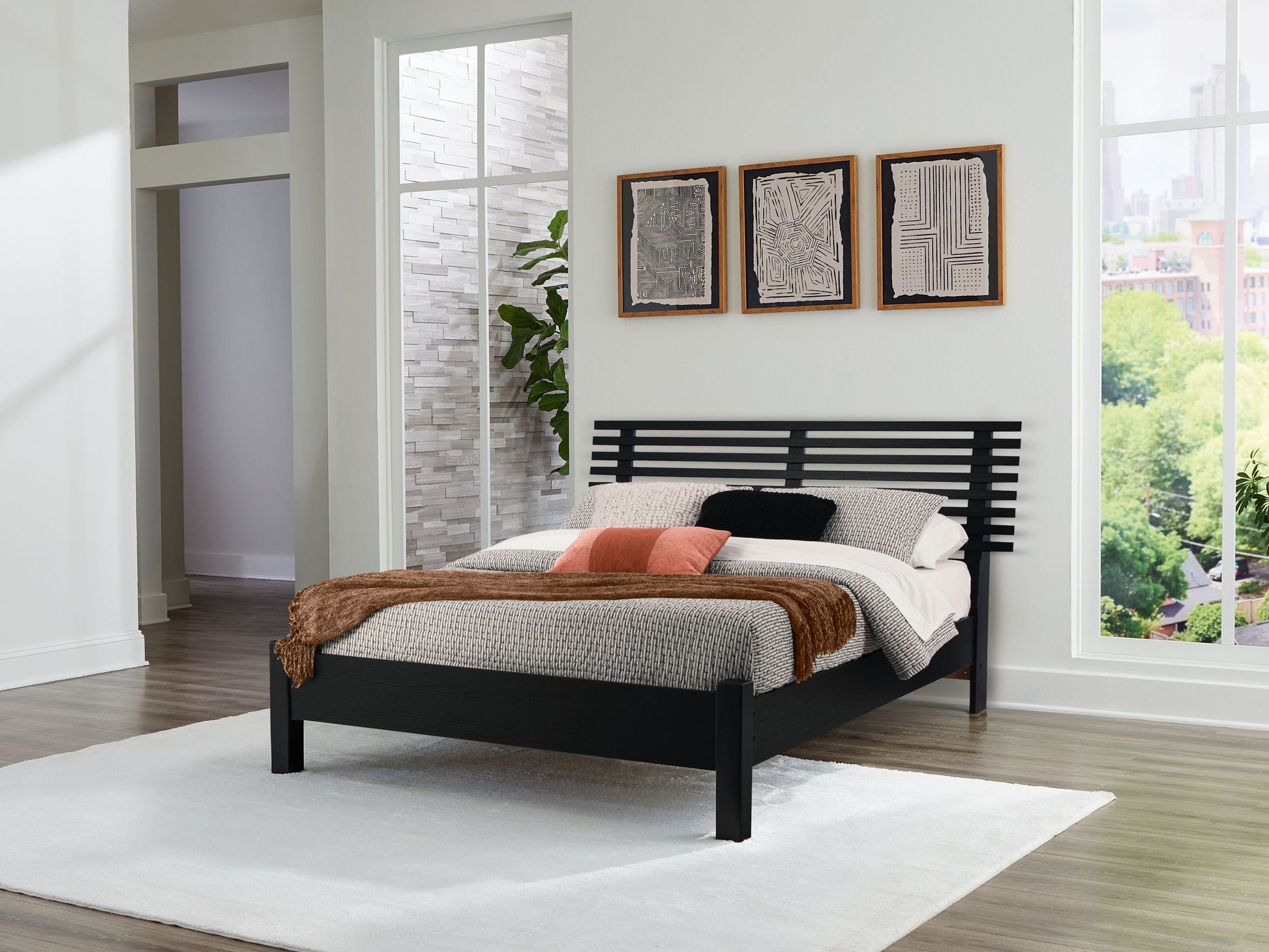 Signature Design by Ashley® Danziar - Slat Panel Bed With Low Footboard | Meri Furniture