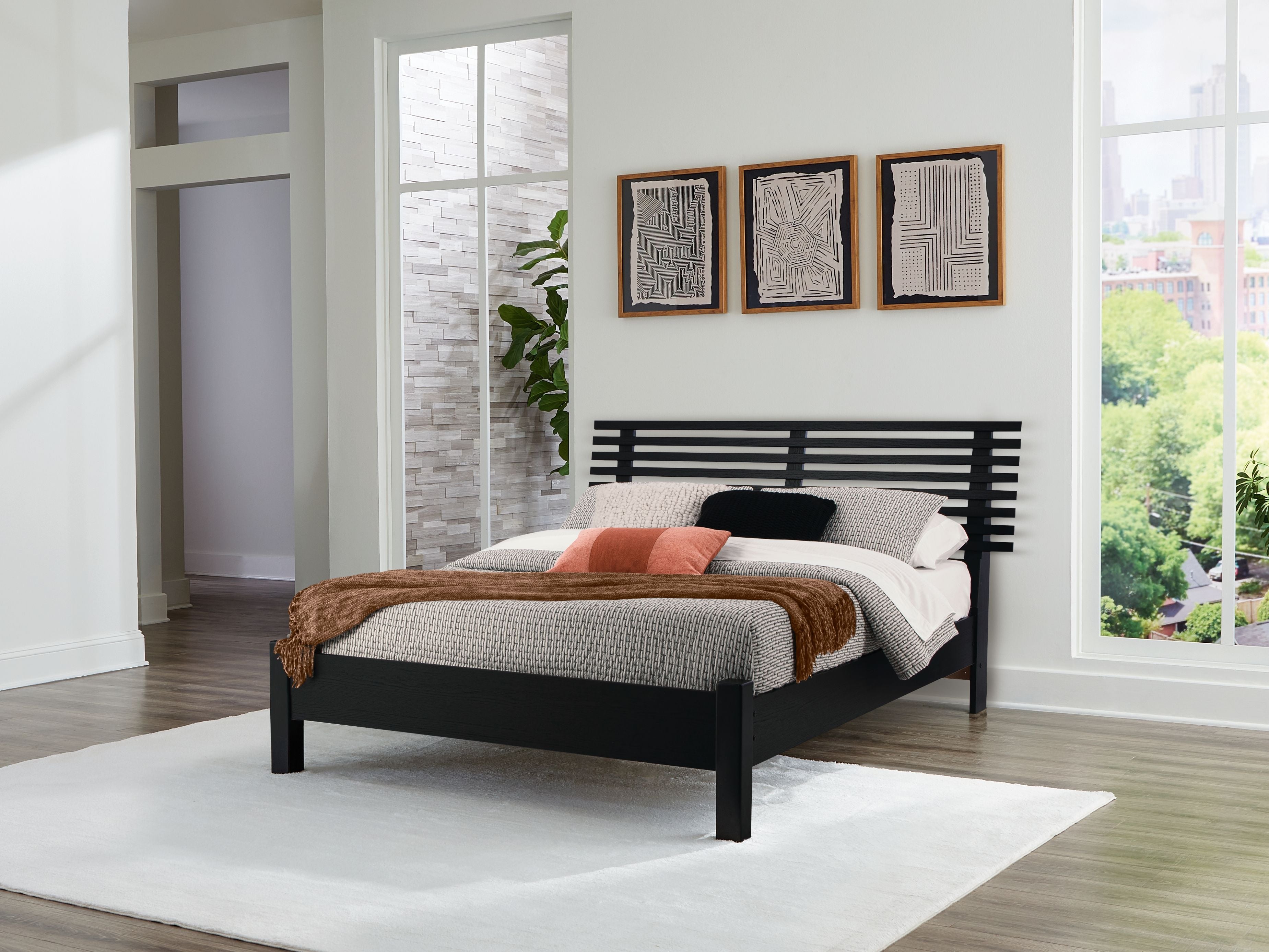 Signature Design by Ashley® Danziar - Slat Panel Bed With Low Footboard | Meri Furniture