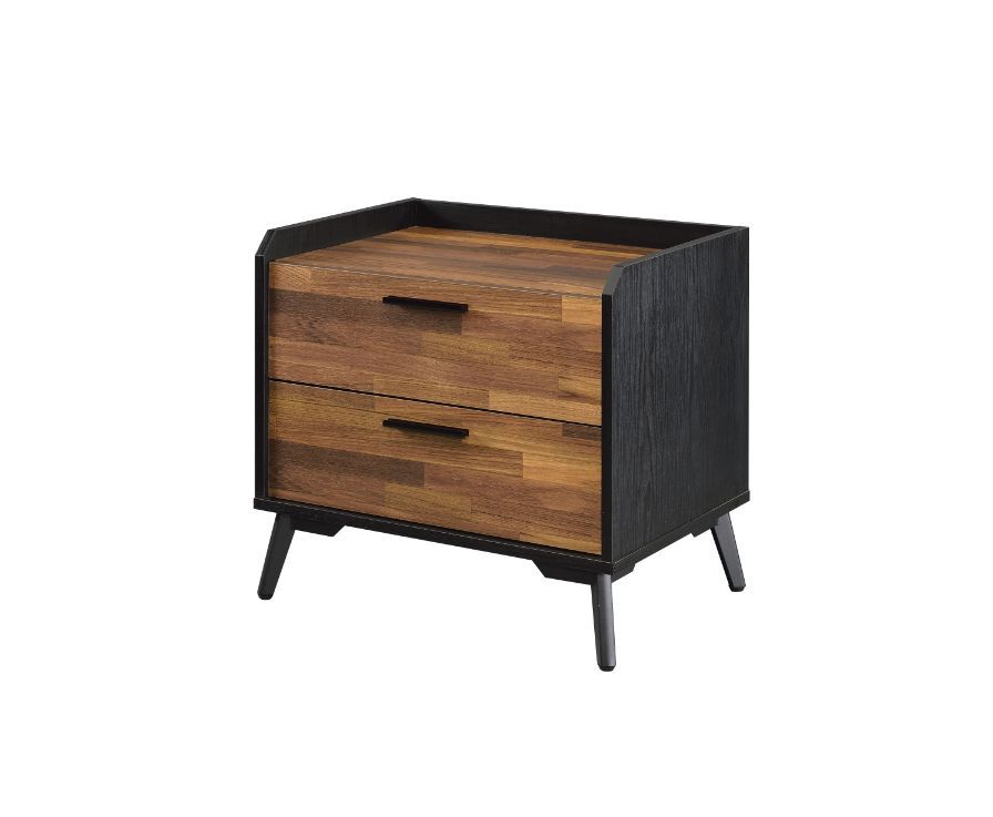 ACME Jiranty - Accent Table - Walnut & Black Finish | Meri Furniture