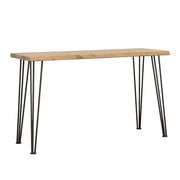 Coaster Fine Furniture Zander - Solid Wood Top Console Table - Natural And Matte Black | Meri Furniture