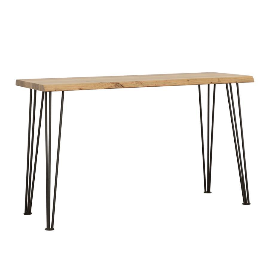 Coaster Fine Furniture Zander - Solid Wood Top Console Table - Natural And Matte Black | Meri Furniture