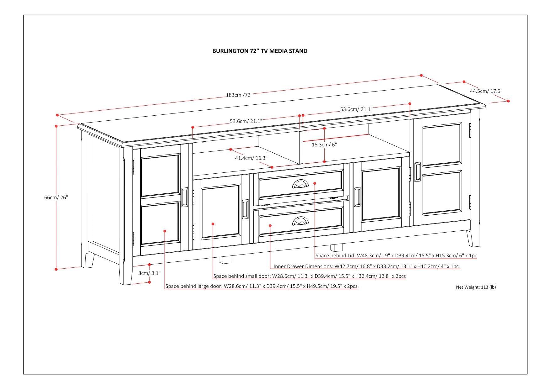 Burlington - TV Media Stand