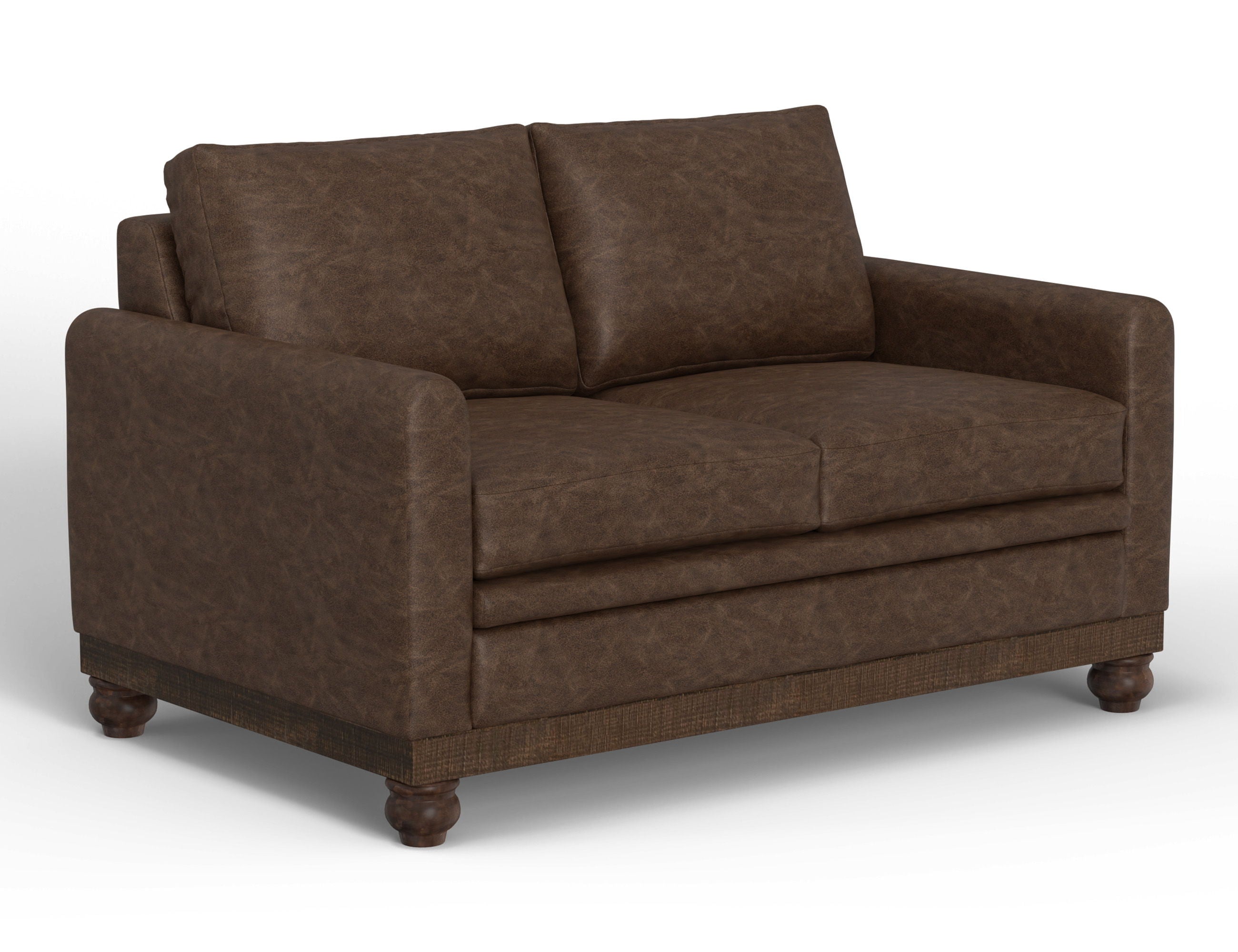 International Furniture Direct Pueblo Gray - Loveseat - Brown | Meri Furniture