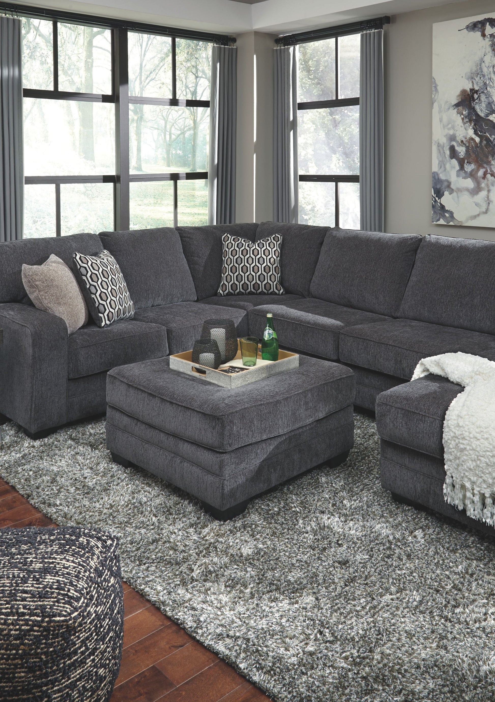 Ashley Furniture Tracling - Slate - Oversized Accent Ottoman | Meri Furniture