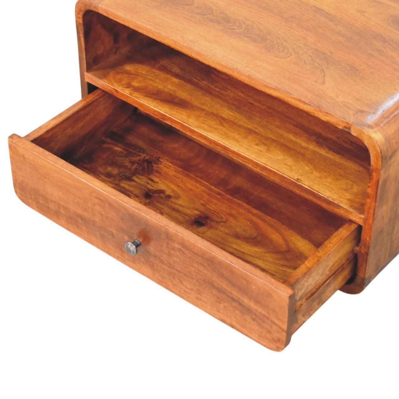 Curved Upper Slot Floating Nightstand