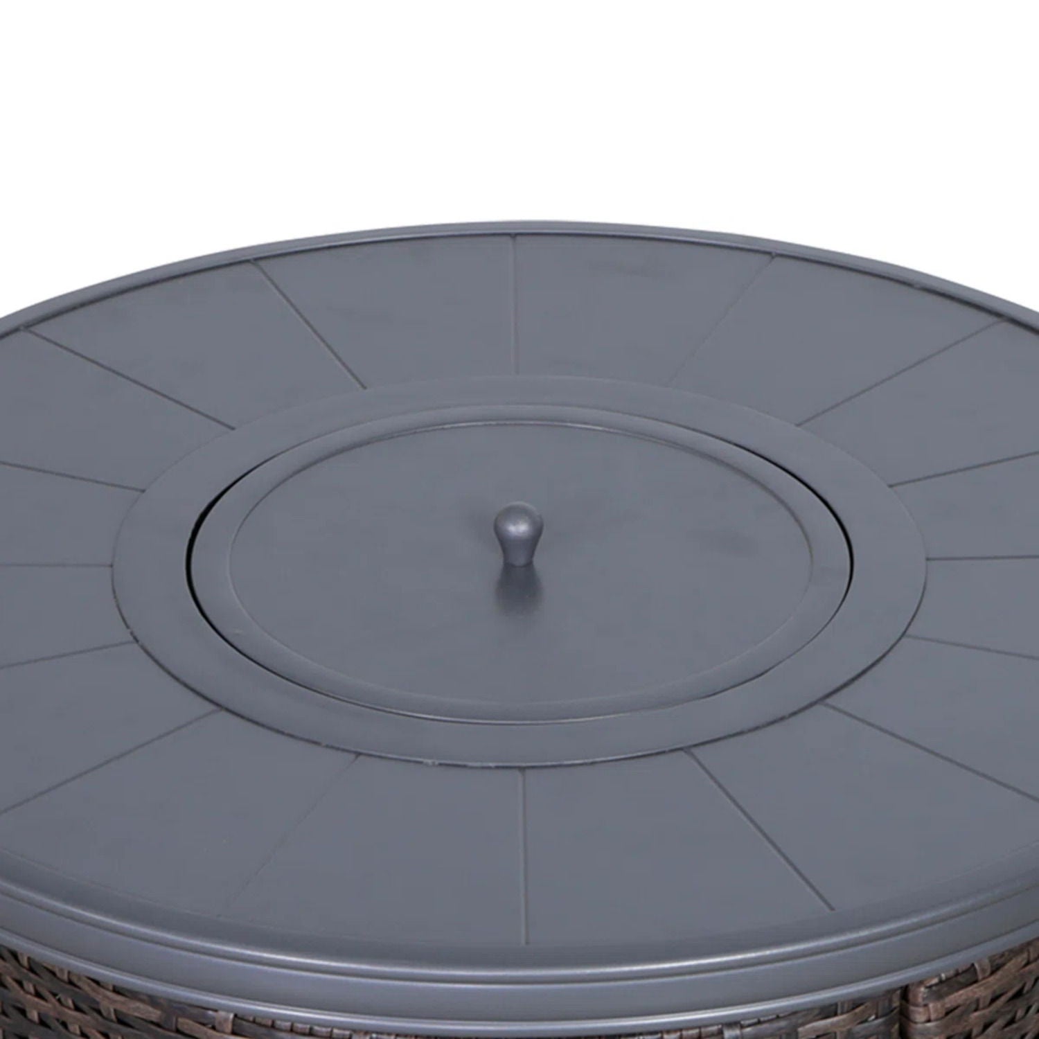 Outdoor Fire Pit Table With Lid - Espresso