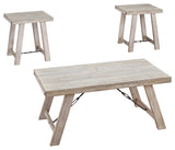 Ashley Furniture Carynhurst - Whitewash - Occasional Table Set (Set of 3) | Meri Furniture