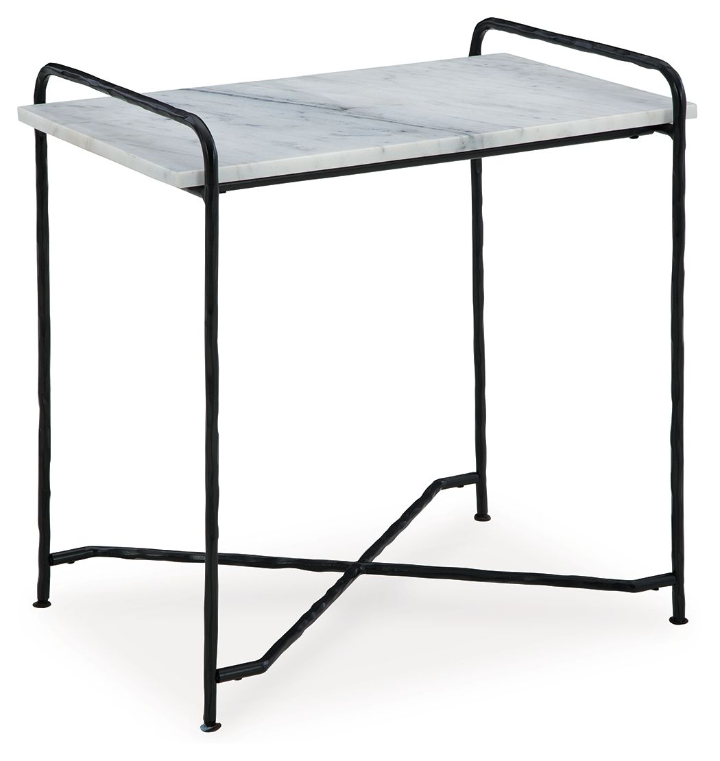 Signature Design by Ashley® Ashber - White / Black - Accent Table | Meri Furniture