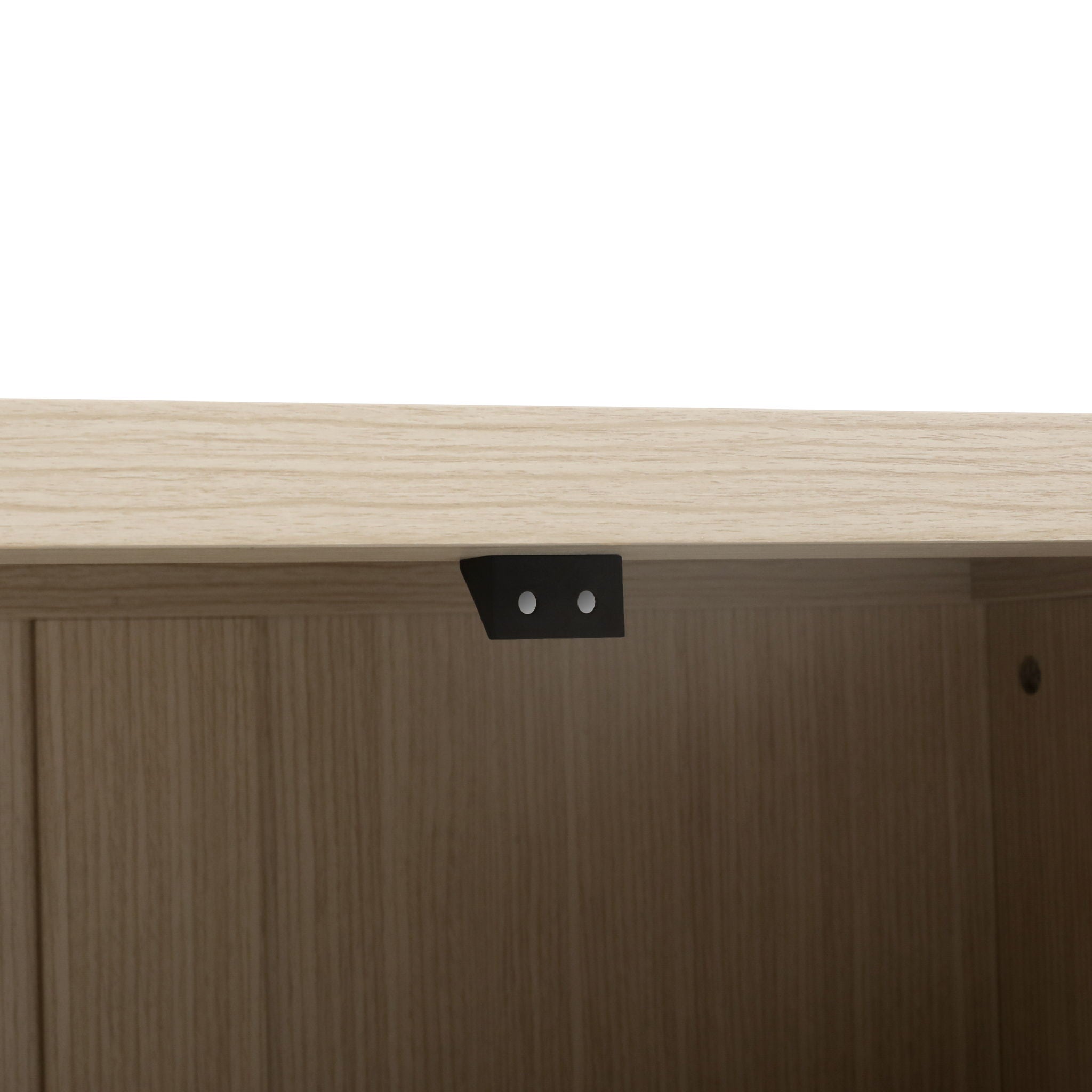 Modern Storage Cabinet With 4 Doors & Adjustable Shelves