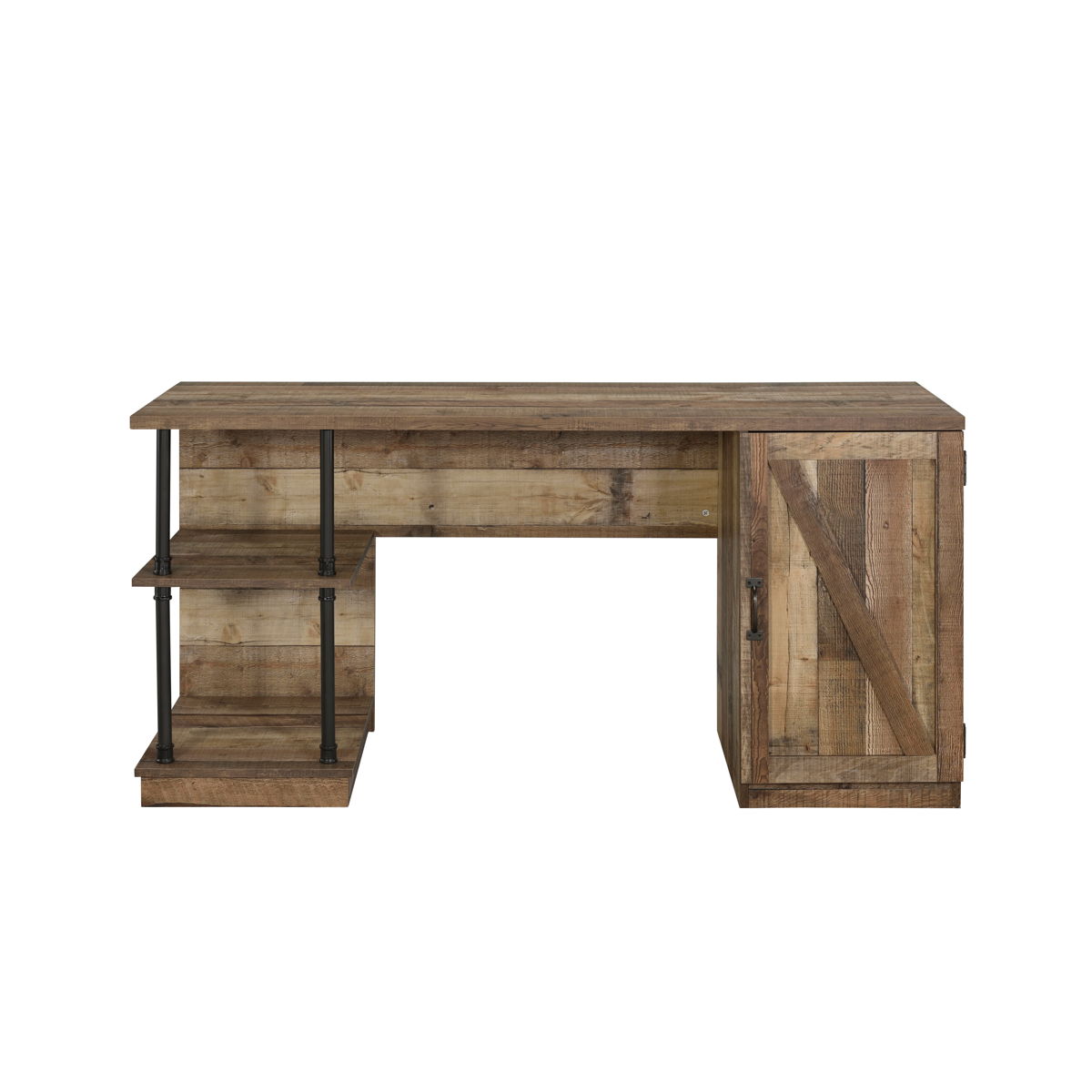 ACME Canna - Writing Desk - Rustic Oak & Black Finish | Meri Furniture