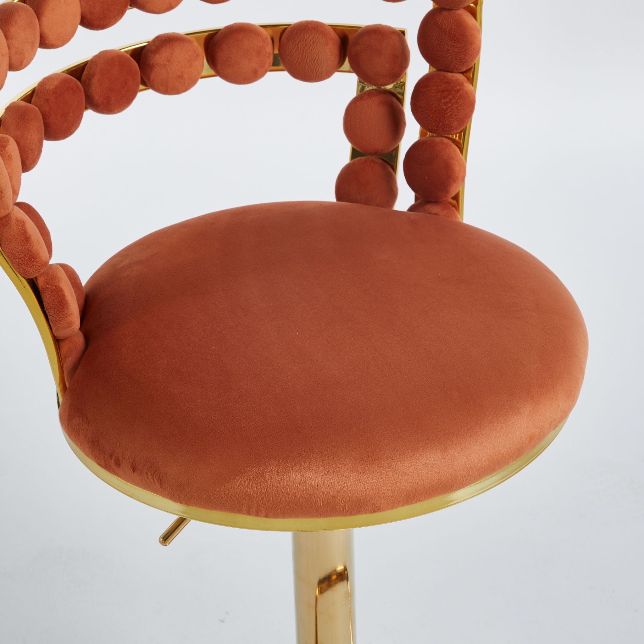 Modern Bar Chair With Iron Tube Legs, Soft Cushions And Comfortable Backrest (Set of 2)