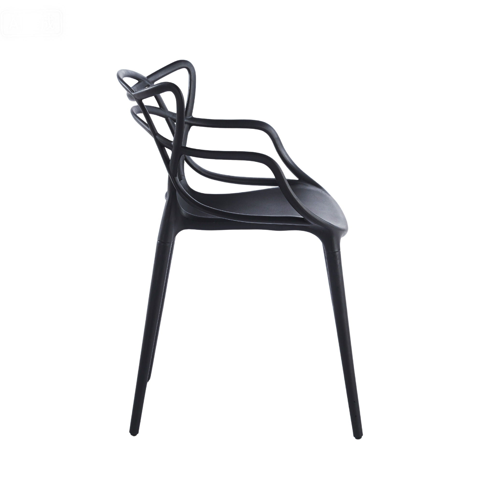 Dining Chair (Set of 4) - Black - Plastic